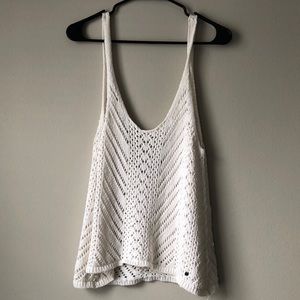 Abercrombie & Fitch white knitted tank